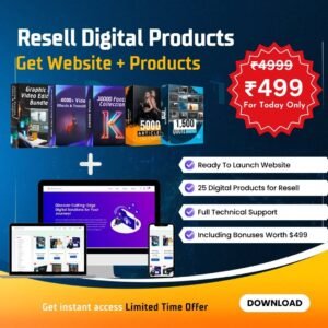 Digital product store 🛒🚀 ready to launch website  & start earning from today